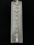 Fully Flooded Celtic Cross And Infinity Link Bracelet image 1