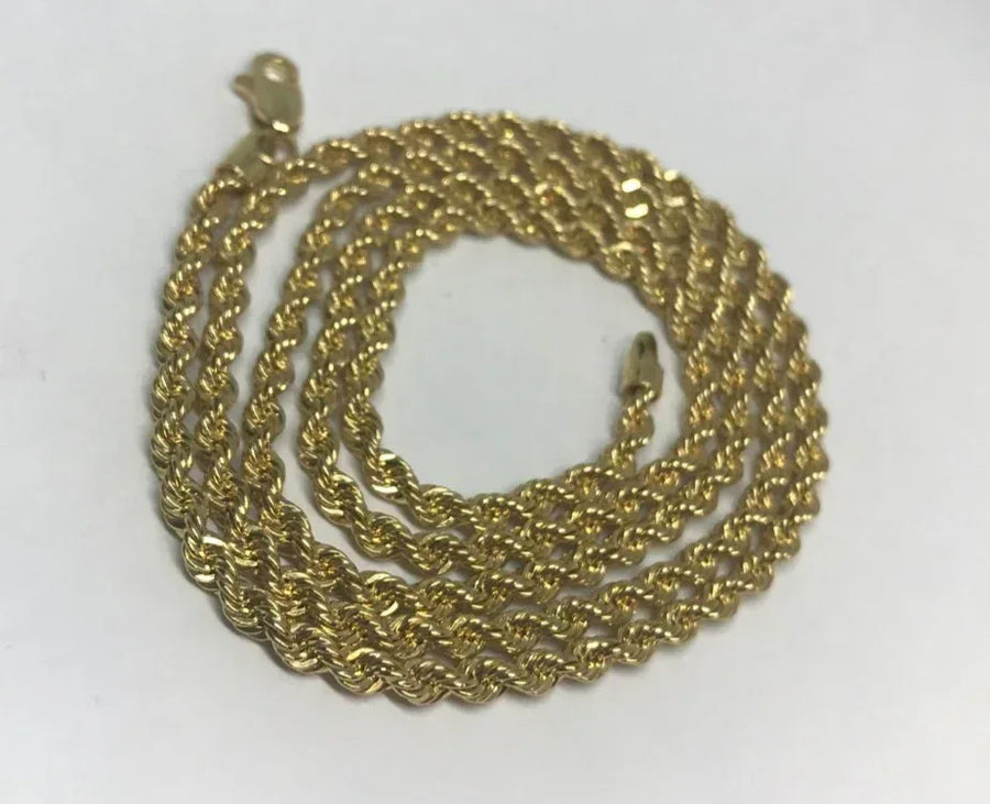 10 Karat Yellow Hollow Gold Rope Chain image 0