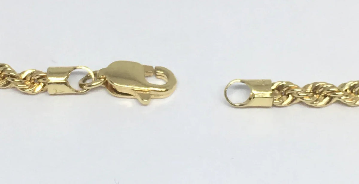10 Karat Yellow Hollow Gold Rope Chain image 1