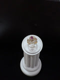 Royal Bloom Cluster Ring with Pink Center Stone image 1