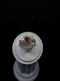 Royal Bloom Cluster Ring with Pink Center Stone image 0