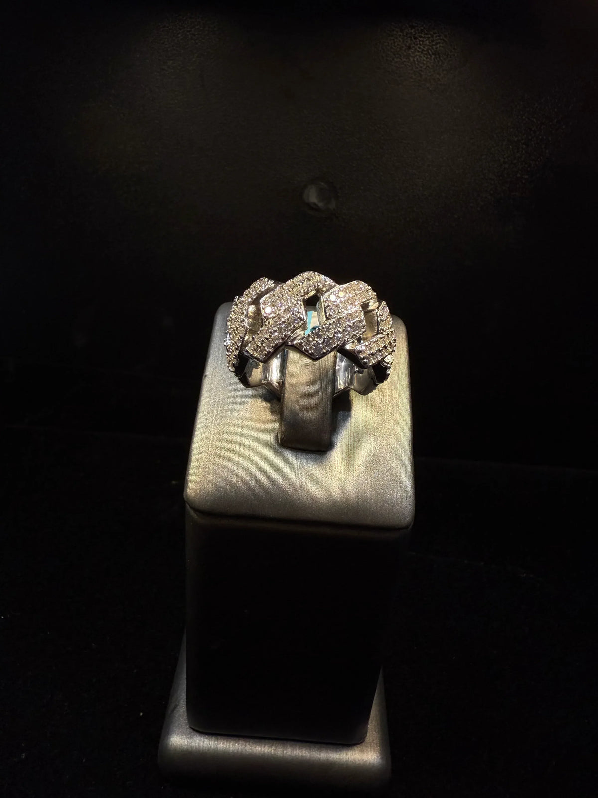 Fully Flooded Cuban Link Band Ring image 1