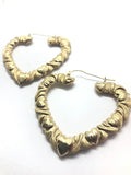 10 Karat Yellow Gold Heart Shaped Earrings image 0