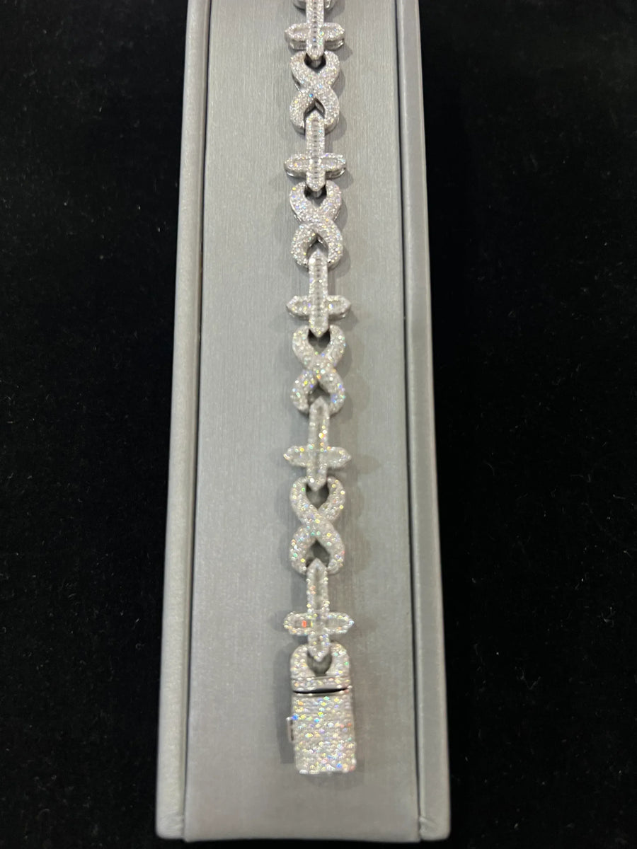 Fully Flooded Cross&Infinity Link Bracelet image 0