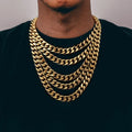Hollow 10K Gold Cuban Links image 0