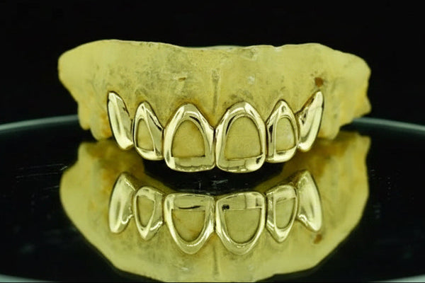  Gold 4 Open-Face & 2 Plain Solid Deep-cut Permit  image 1