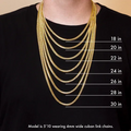 Hollow 10K Gold Cuban Links image 3