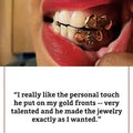 2 Gold Teeth: 10k Sunshine Cutz W/Back Bridge image 1