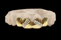 10K Gold 4 Solids with Vertical Diamond Cuts image 0