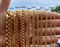 Hollow 10K Gold Cuban Links image 2