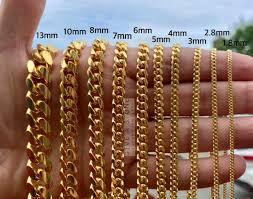 Hollow 10K Gold Cuban Links image 2