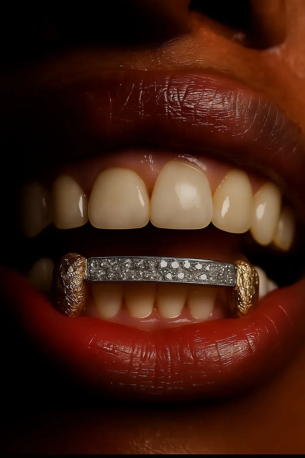 6 teeth: double bridge with 2 diamond dust k9's image 0