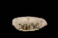 10K Gold 3 Open-Face with 1 Solid Plain image 0