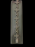 Fully Flooded Celtic Cross And Infinity Link Bracelet image 0