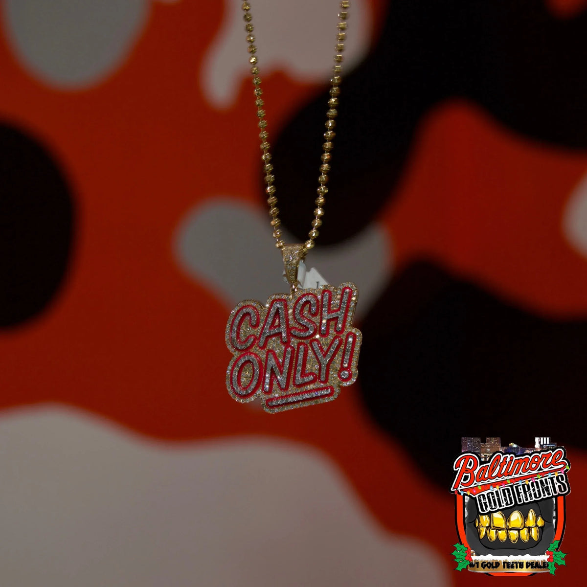 Diamond “Cash Only!” Pendant image 1