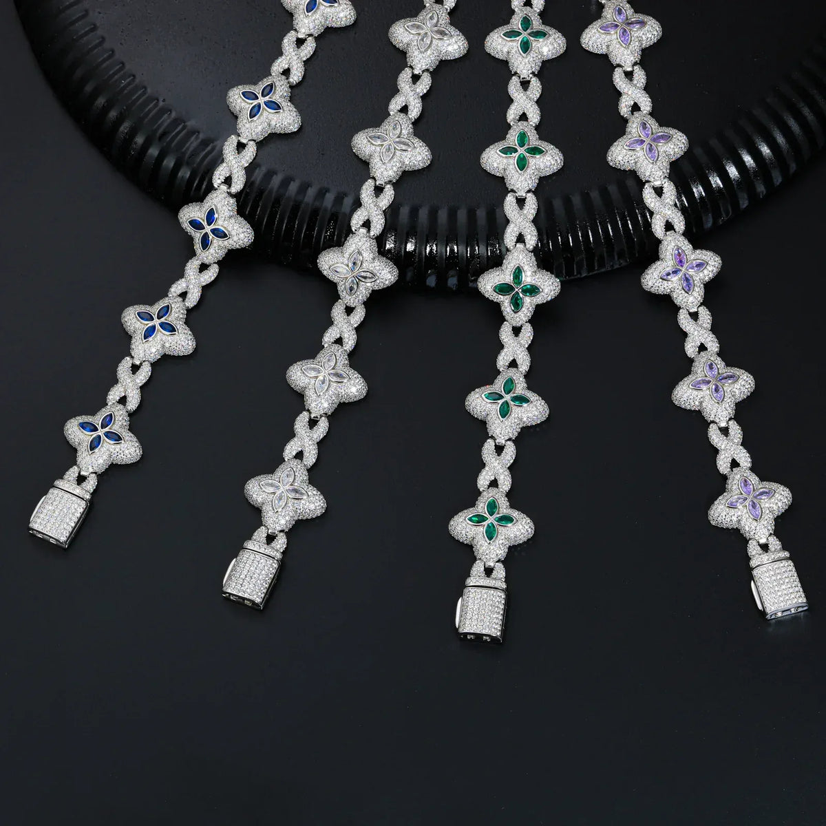 Fully Flooded Marquise Clover Bracelet image 0