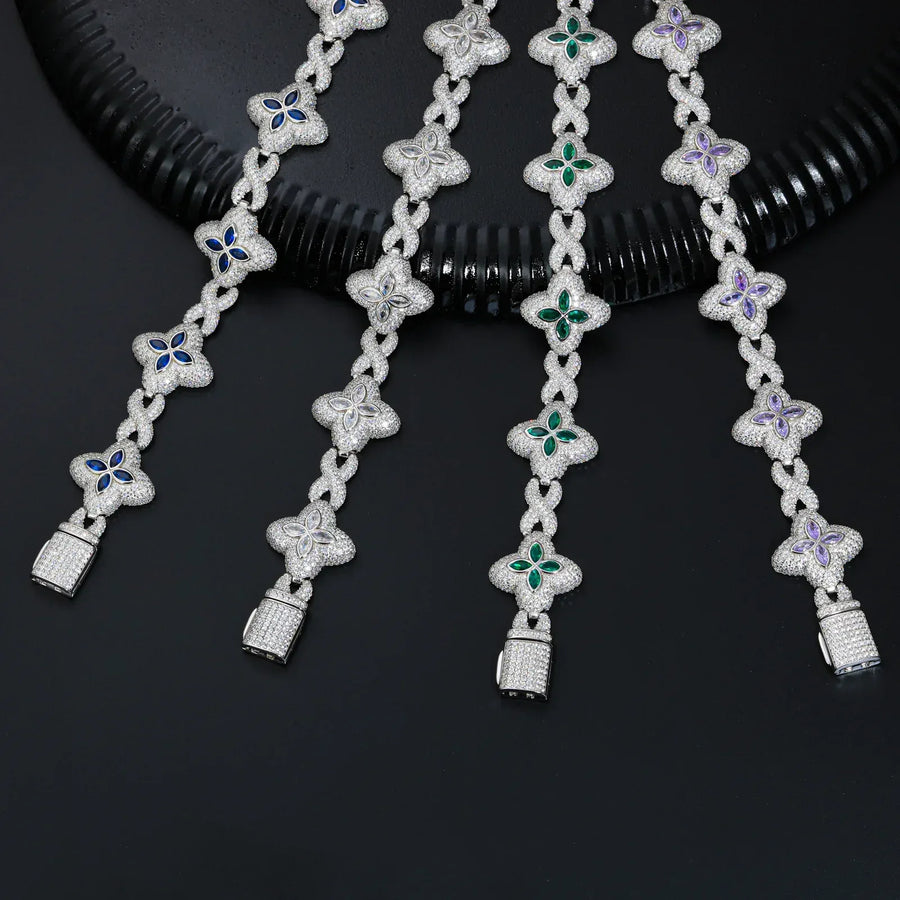 Fully Flooded Marquise Clover Bracelet image 0