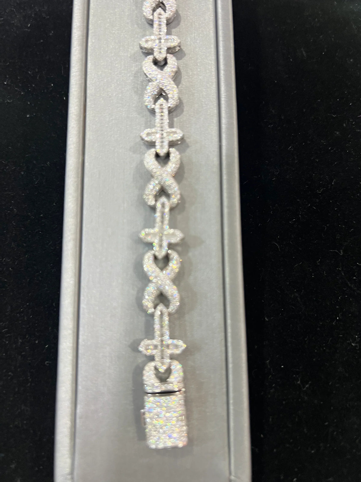 Fully Flooded Cross&Infinity Link Bracelet image 1