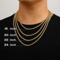 10K Gold Solid Rope Chain image 2