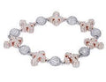 Fully Flooded Rose Gold Cross Bracelet image 1