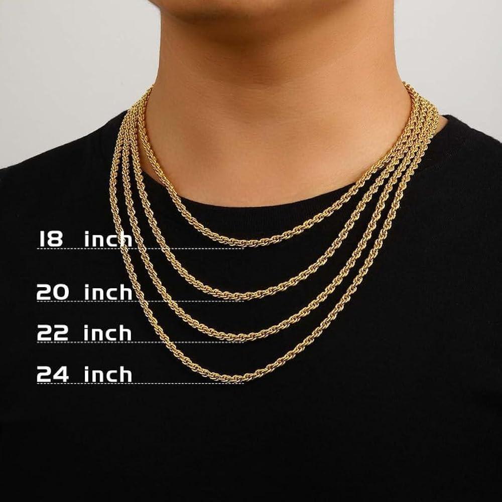 10 Karat Yellow Hollow Gold Rope Chain image 2
