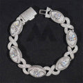 Fully FLooded Evil Eye Infinity Link Bracelet image 0