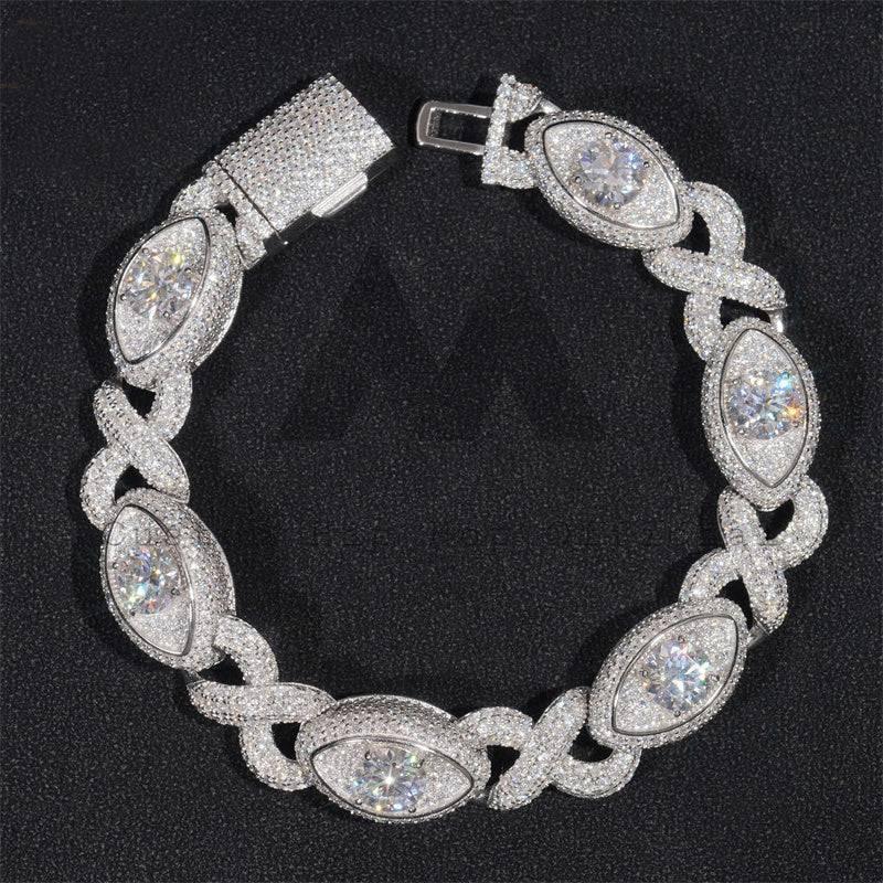 Fully FLooded Evil Eye Infinity Link Bracelet image 0