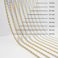 10K Gold Solid Rope Chain image 1
