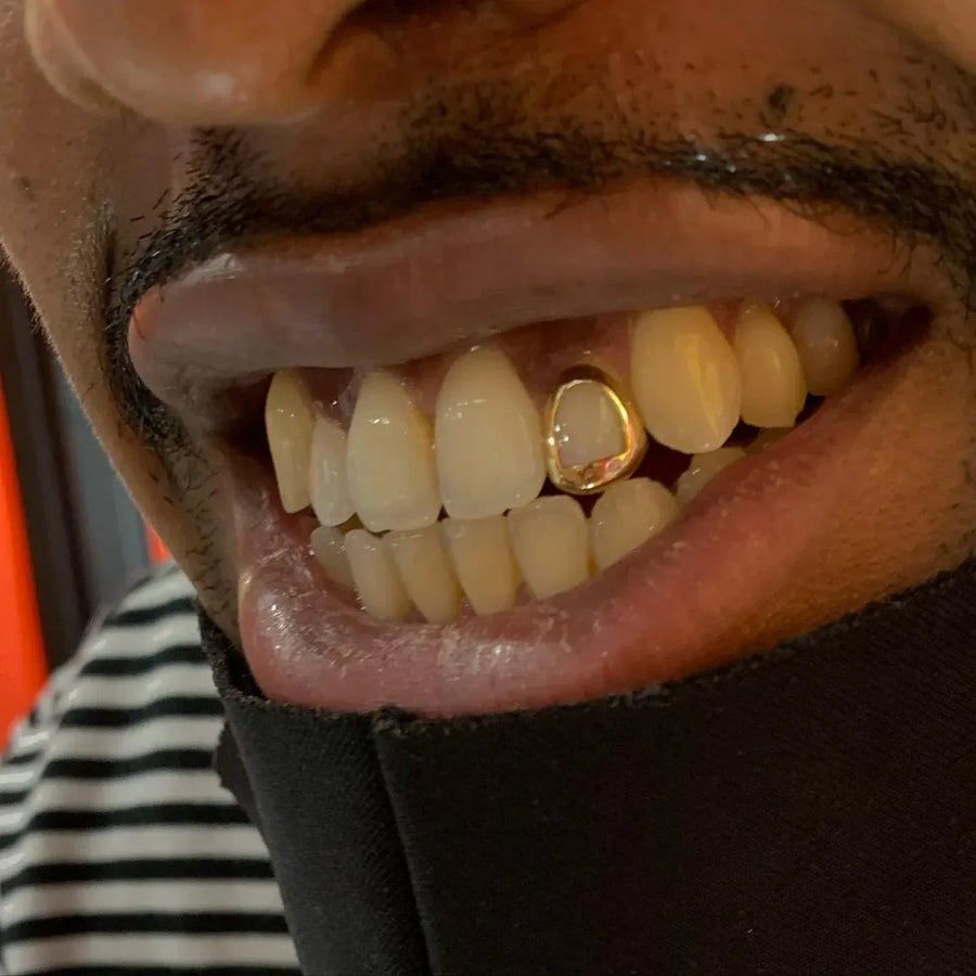 1 Gold Tooth: 14k Cut Out Single Cap Any Color Gold image 1