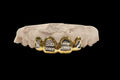 10K Gold 4 Open-Face Gates With Diamond Cut Bars image 0