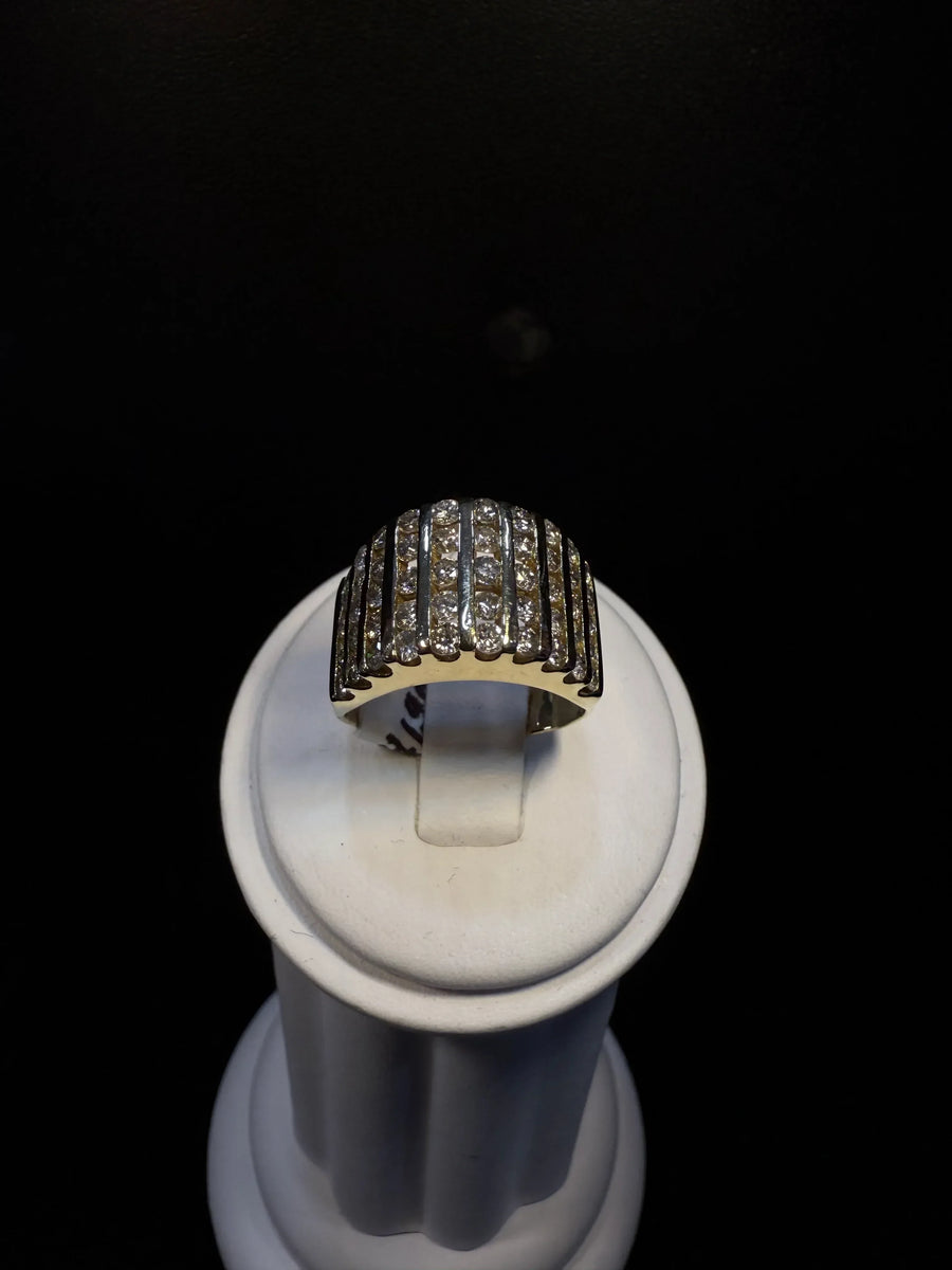 Diamond Stripe Band Ring image 0