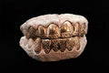 Gold 12pcs 6 Tops & 6 Bottom Set 10k with Daimond Cuts image 0