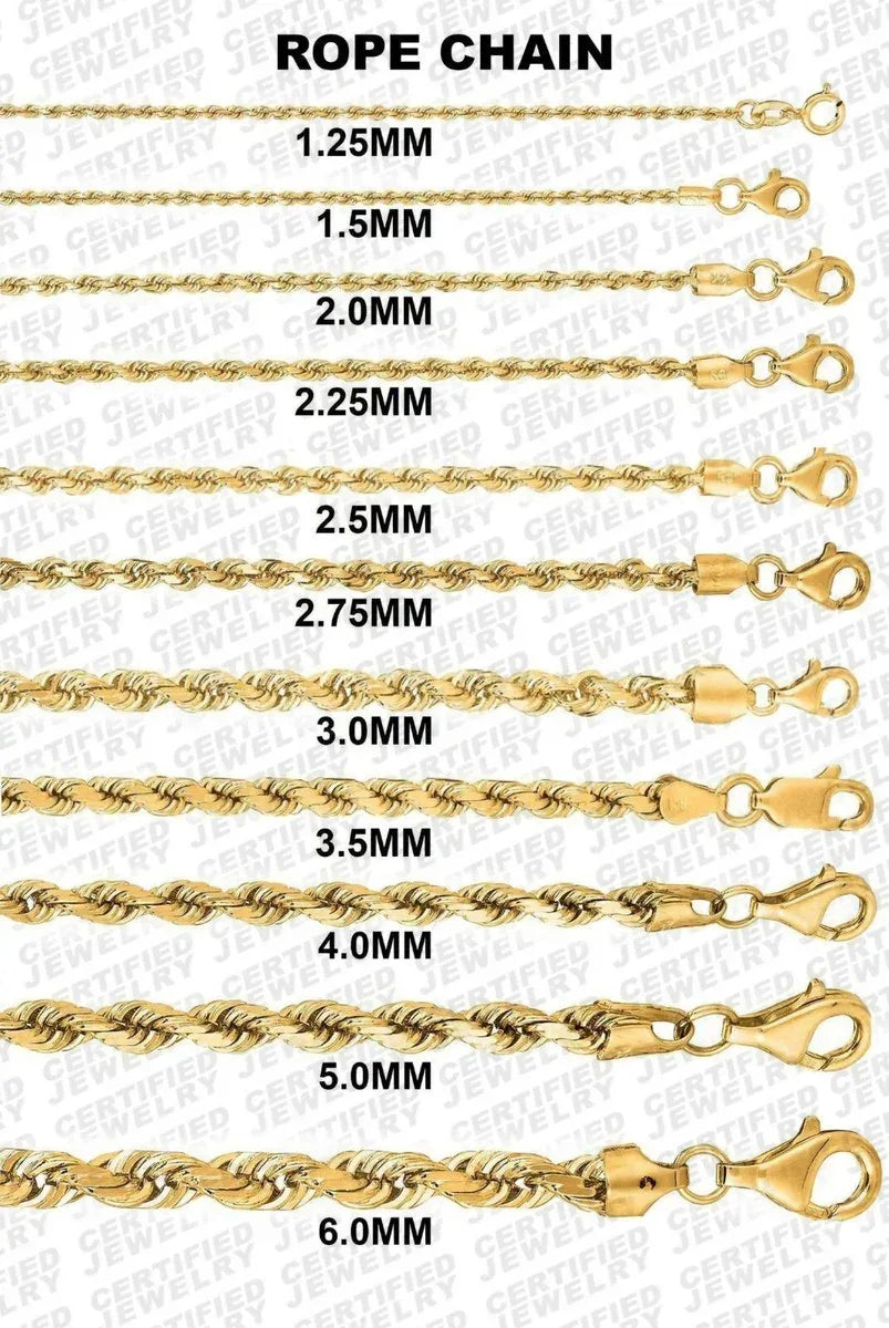10 Karat Yellow Hollow Gold Rope Chain image 4
